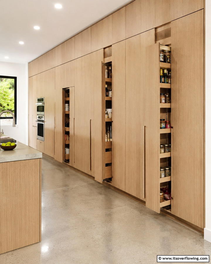 White Oak Cabinets with Hidden Storage - 30 White Oak Cabinet Kitchen Ideas for Timeless Style