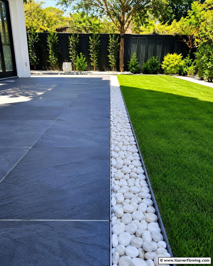 White Rock Patio Borders - 25 White Rock Landscaping Ideas for a Clean Look