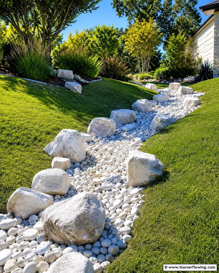 White Rock Water Drainage Solutions - 25 White Rock Landscaping Ideas for a Clean Look