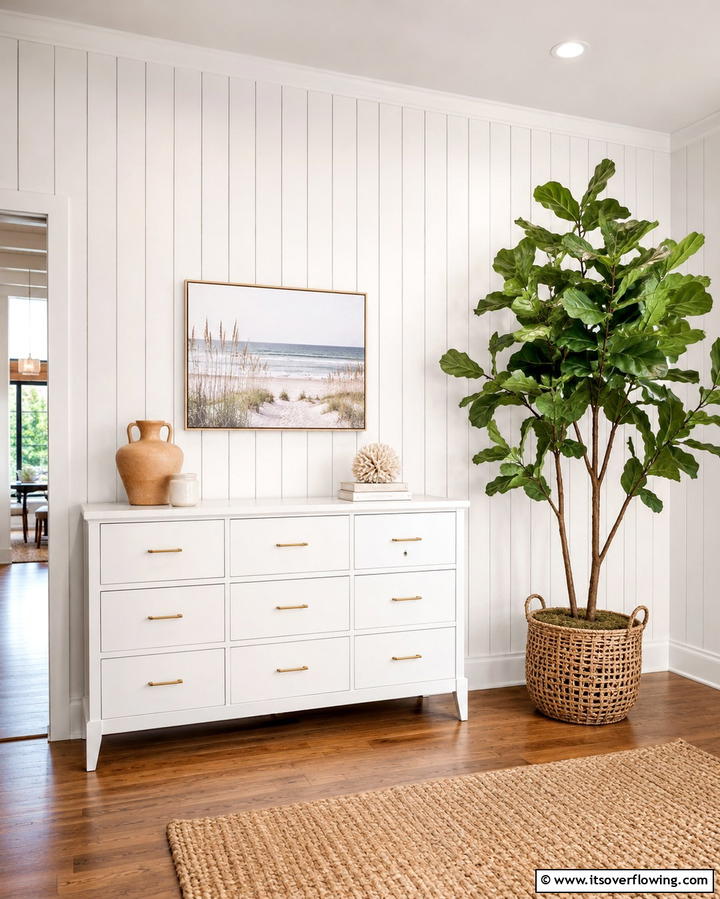 White Shiplap Accent WallOne - 25 White Nursery Ideas for a Calming Baby Room