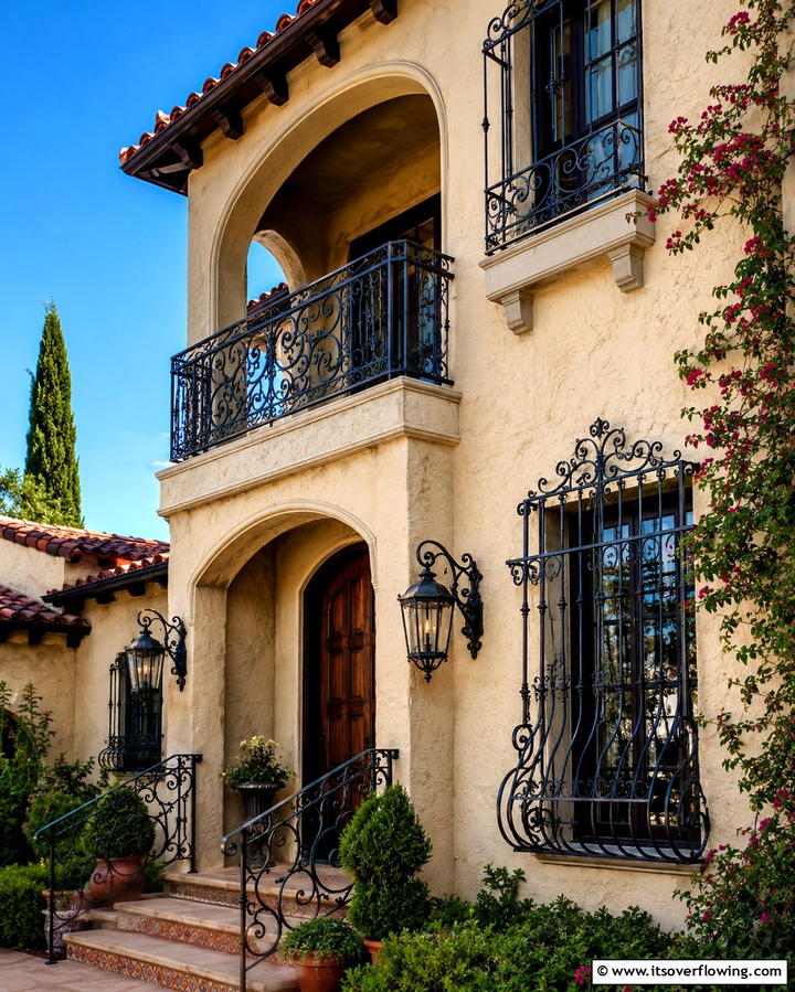White Stucco Walls with Terracotta Roof Tiles - 25 Spanish Style Home Exterior Ideas for Curb Appeal