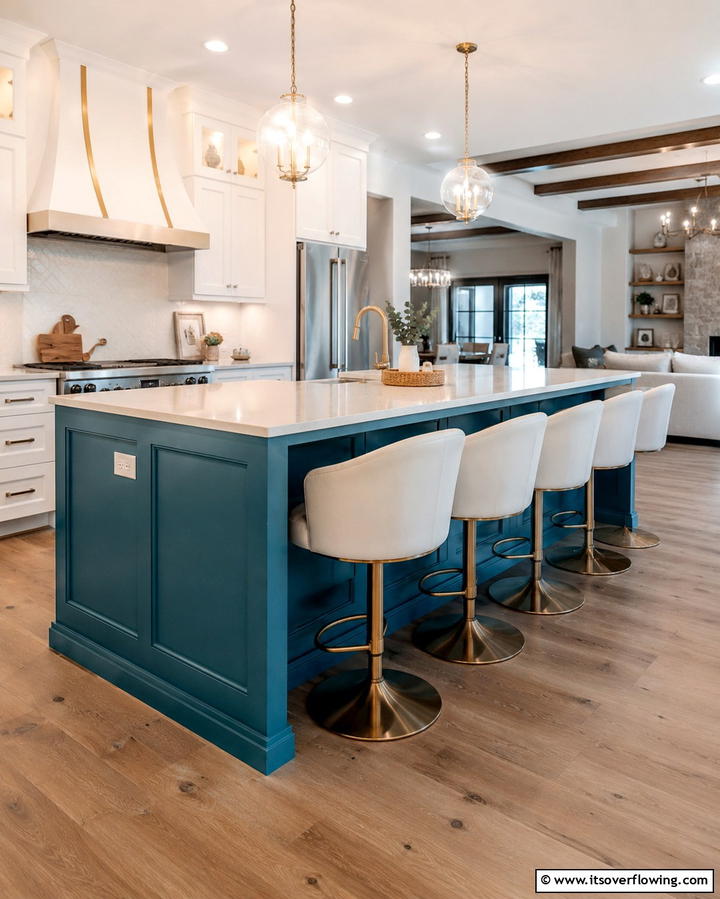 White Subway Tiles with Teal Grout - 25 Teal and White Kitchen Ideas for a Fresh Look