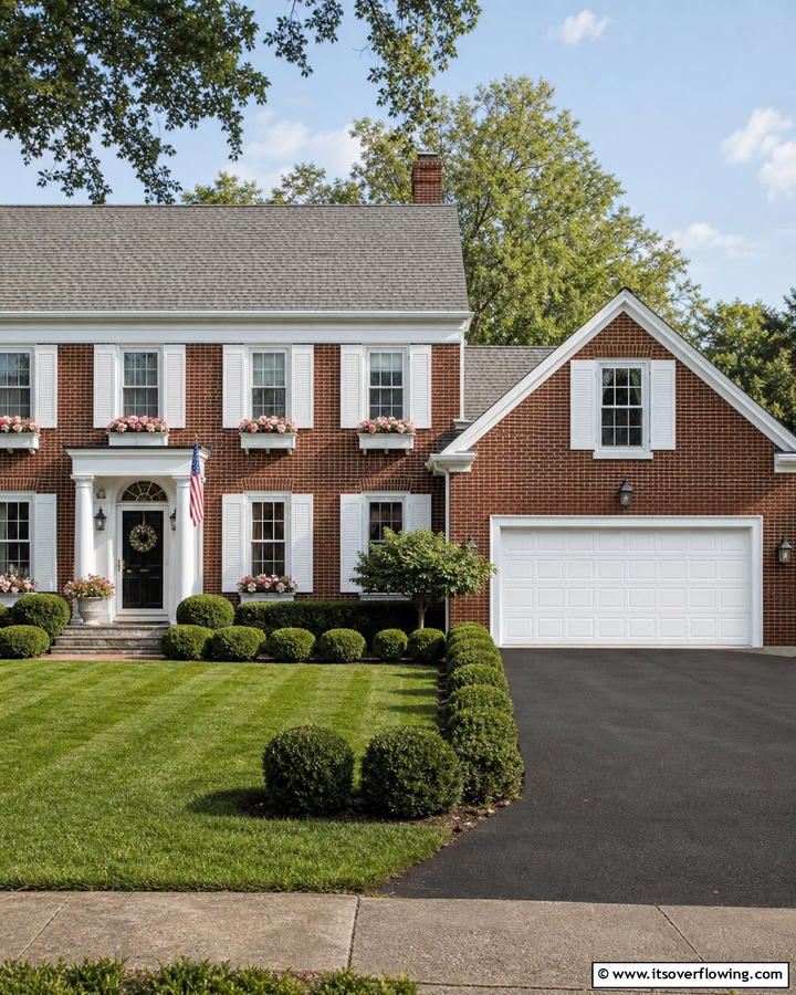 White Trim for a Timeless Look - 20 Exterior Garage Door Trim Ideas to Boost Curb Appeal