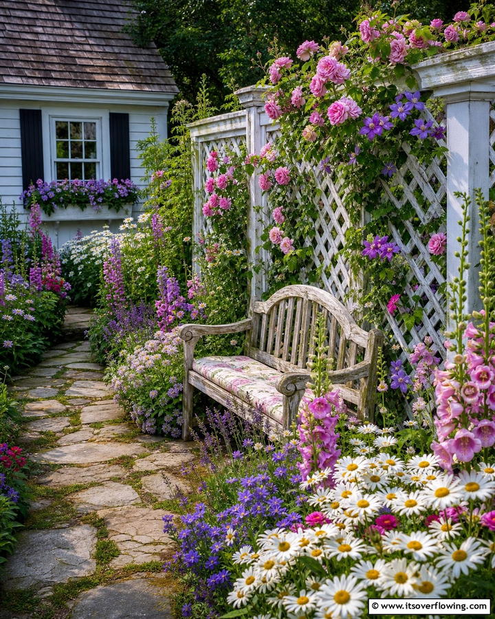 Whitewashed Lattice Fence - 20 Lattice Fence Ideas for a Stylish and Functional Garden