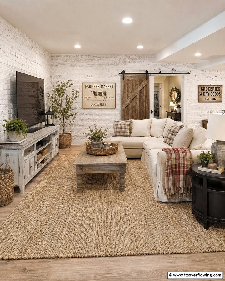 Whitewashed Walls - 30 Basement Wall Design Ideas to Transform Your Space