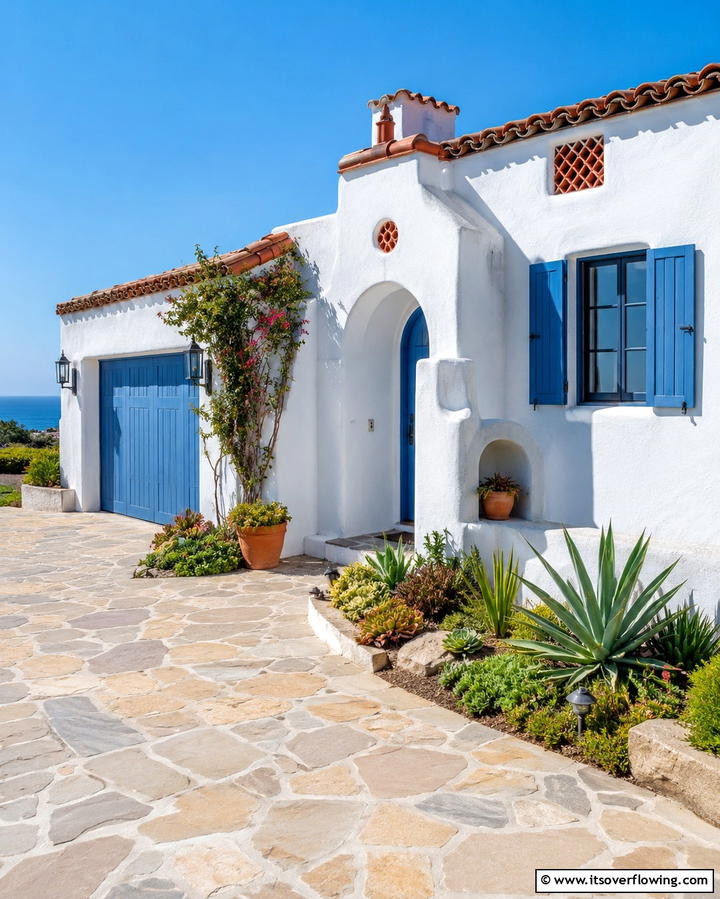 Whitewashed Walls for a Coastal Vibe - 30 Mediterranean House Exterior Ideas for Coastal Charm