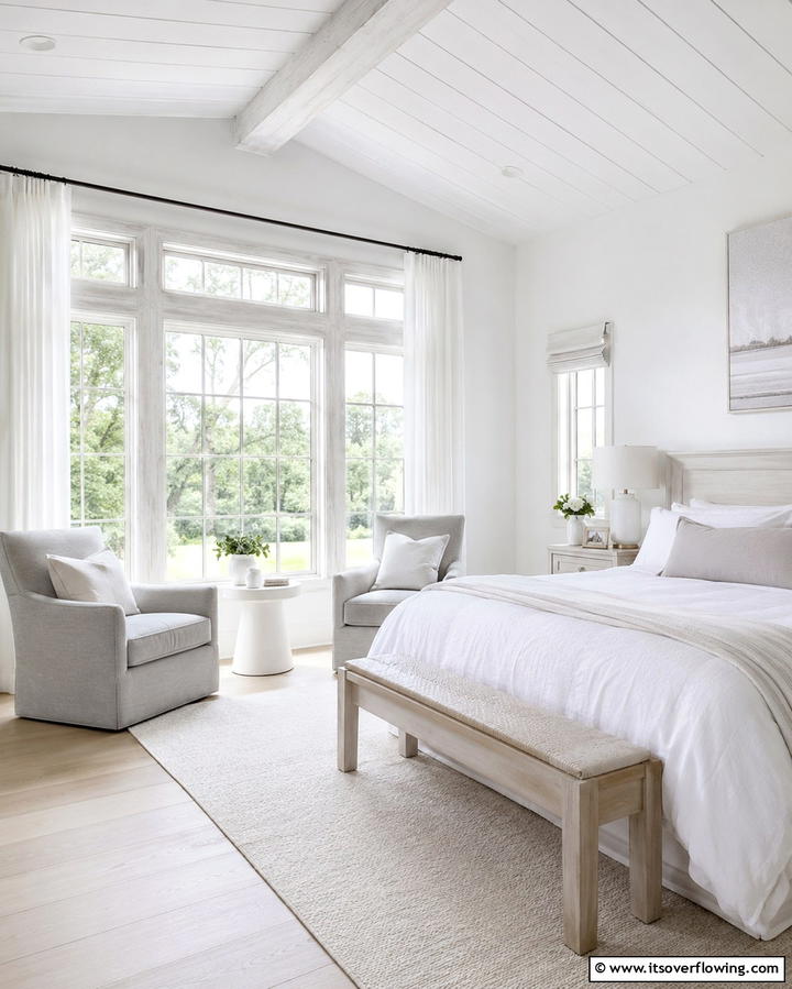 Whitewashed Window Frames - 25 Farmhouse Interior Window Trim Ideas for Charm