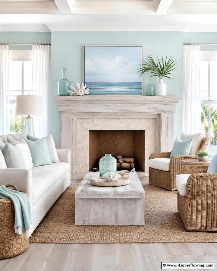 Whitewashed Wood Mantel - 20 Wood Mantel Ideas for a Cozy and Stylish Fireplace