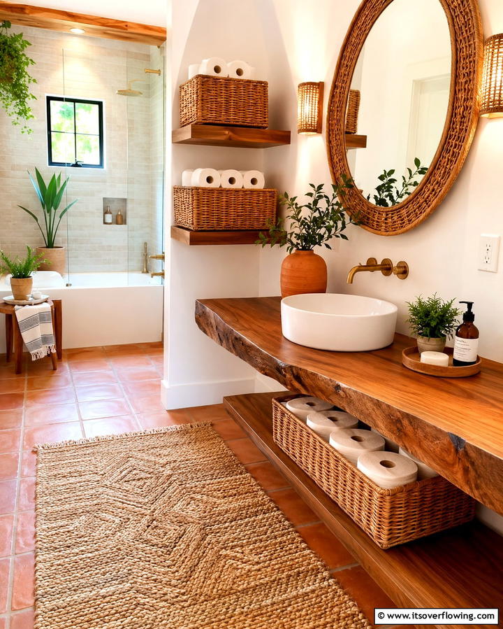 Wicker Baskets - 20 Toilet Paper Storage Ideas for Organized Bathrooms