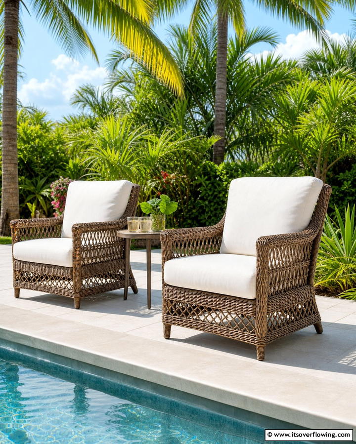 Wicker Lounge Chairs - 25 Garden Seating Ideas for Relaxing Outdoor Spaces