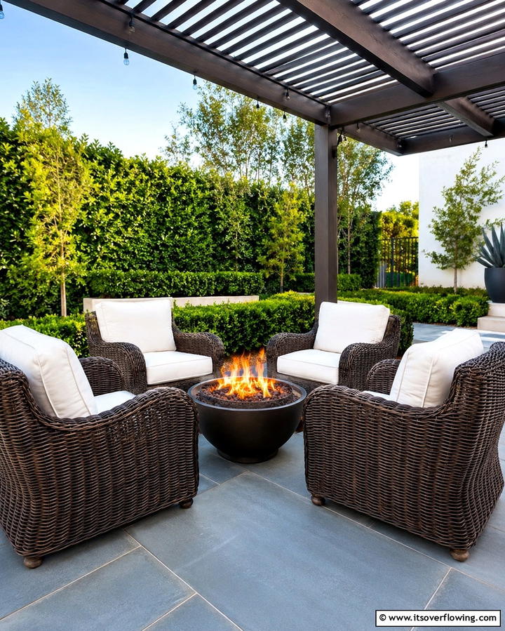 Wicker Lounge Chairs - 25 Fire Pit Seating Ideas to Enhance Your Outdoor Space