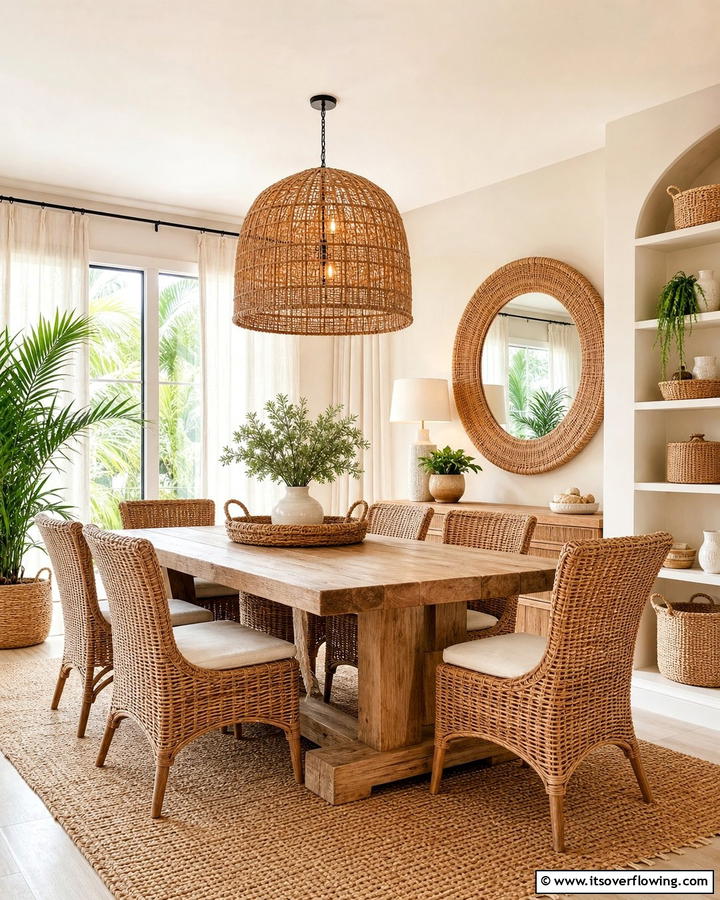 Wicker and Rattan Details - 20 Boho Cottage Style Decor Ideas for a Cozy Home