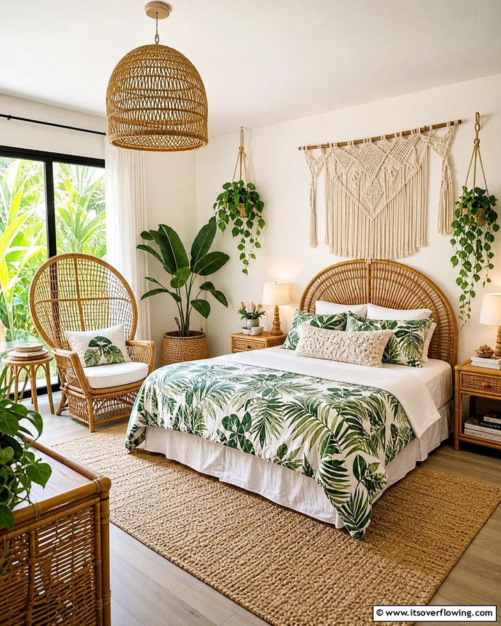 Wicker and Rattan Furniture - 20 Bohemian Tropical Decor Ideas for a Vibrant Home