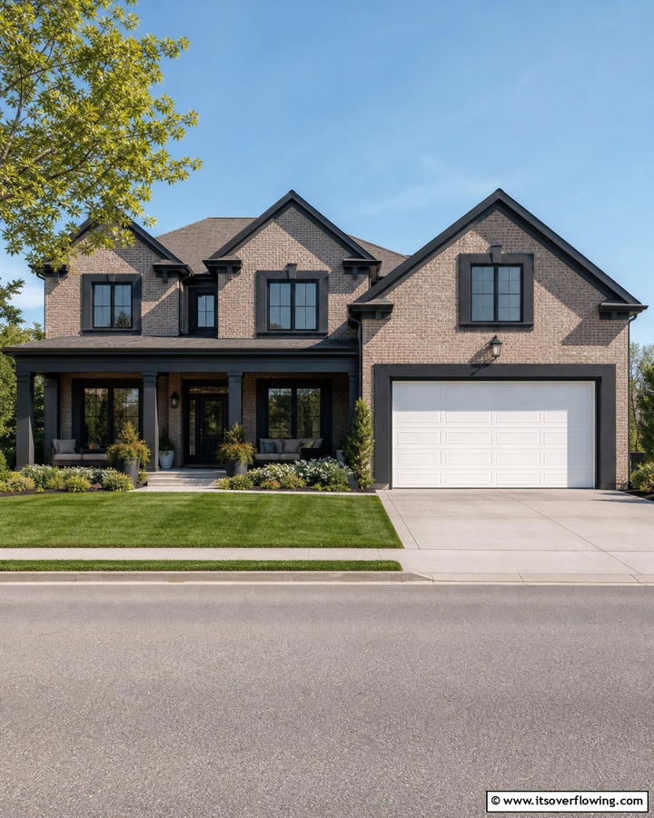 Wide Framing for Bold Statements - 20 Exterior Garage Door Trim Ideas to Boost Curb Appeal