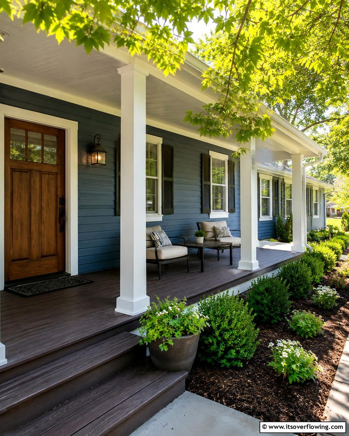 Wide Front Porch - 25 Ideas for Ranch-Style Home Exteriors