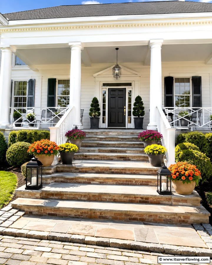 Wide Front Steps - 25 Colonial Front Porch Ideas for Timeless Charm