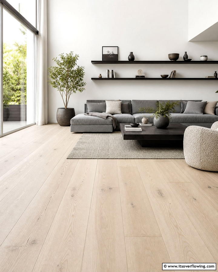 Wide Plank Flooring - 25 Living Room Wood Floor Ideas for a Warm Ambiance
