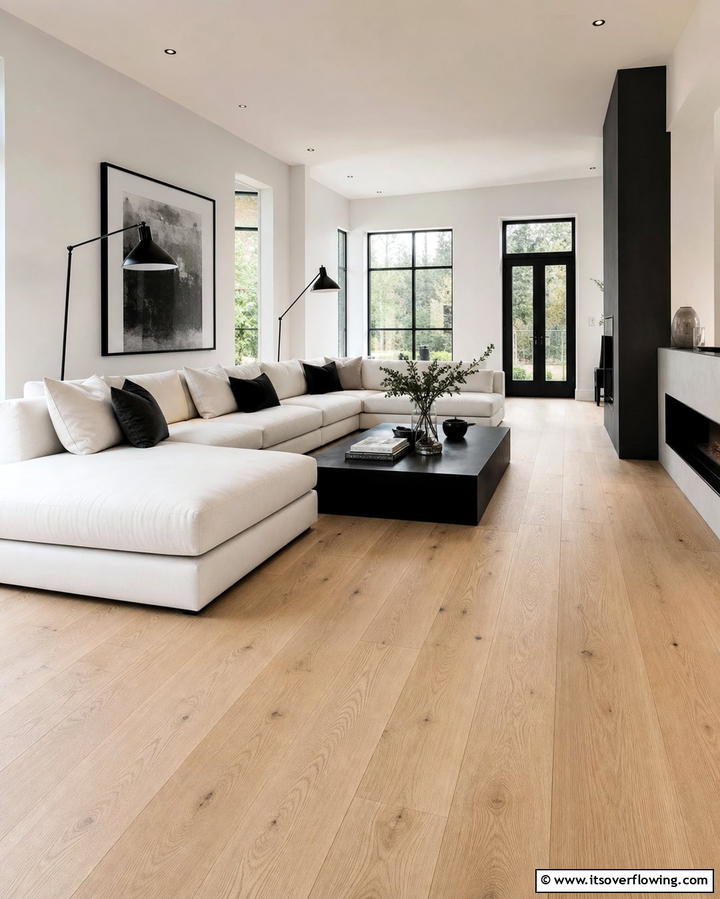 Wide Plank Wood Floors - 25 Living Room Wood Floor Ideas for a Warm Ambiance