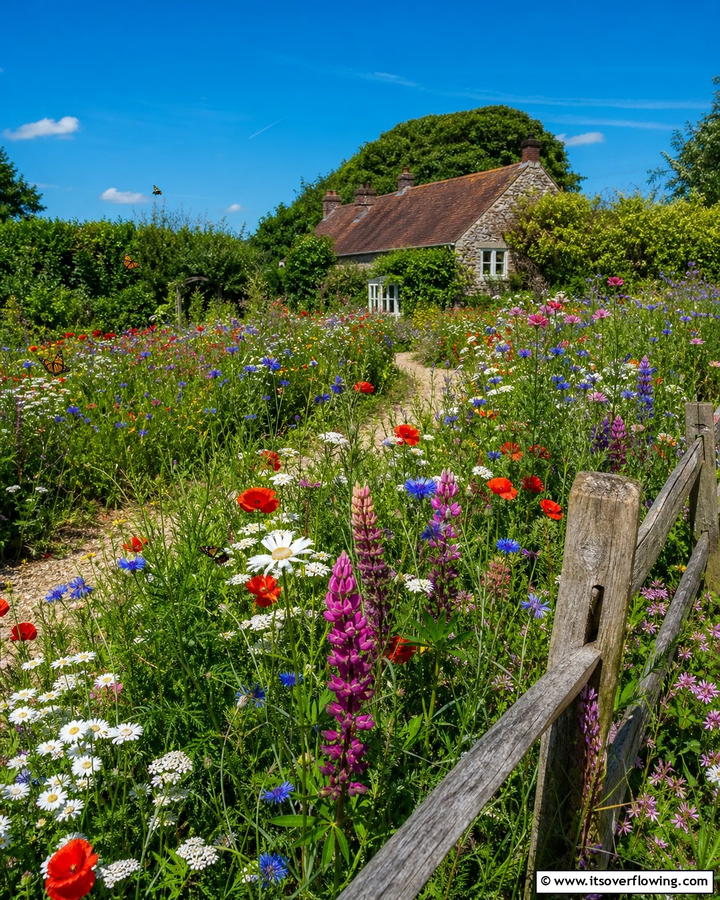Wildflower Meadow Charm - 21 Cottage Garden Ideas Full of Whimsical Blooms