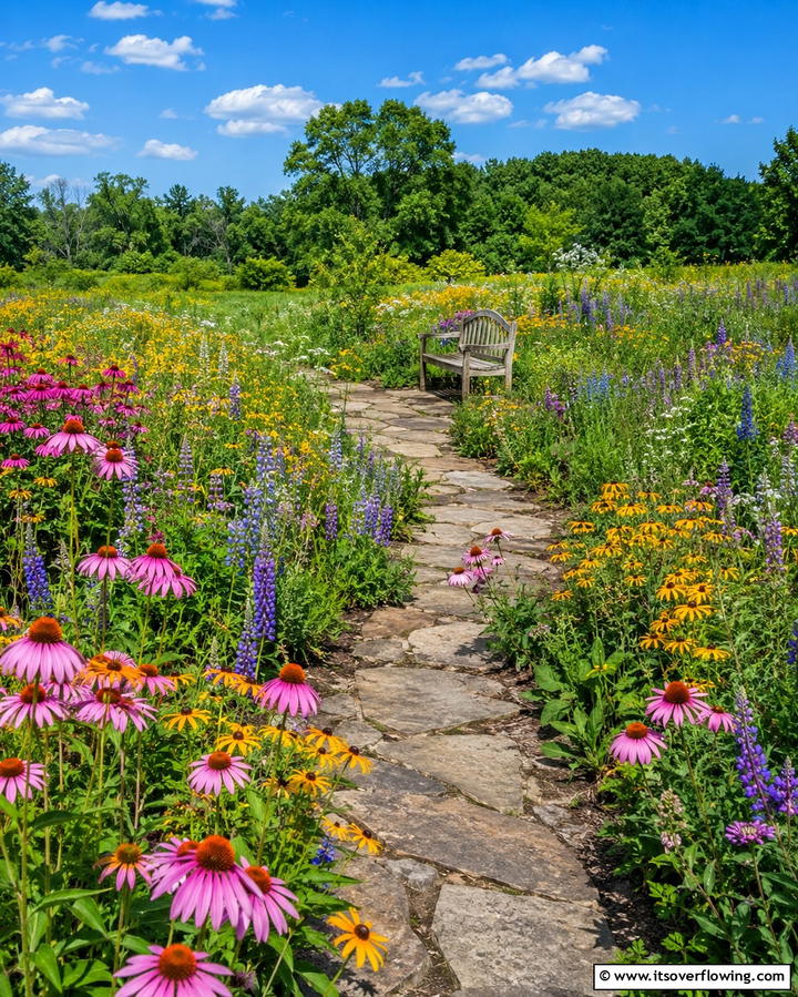 Wildflower Meadow - 25 Large Backyard Landscaping Ideas for a Stunning Outdoor Oasis