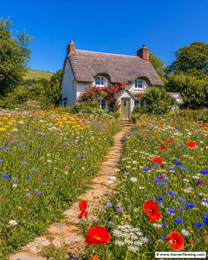 Wildflower Meadows - 20 Charming Cottagecore House Exterior Ideas