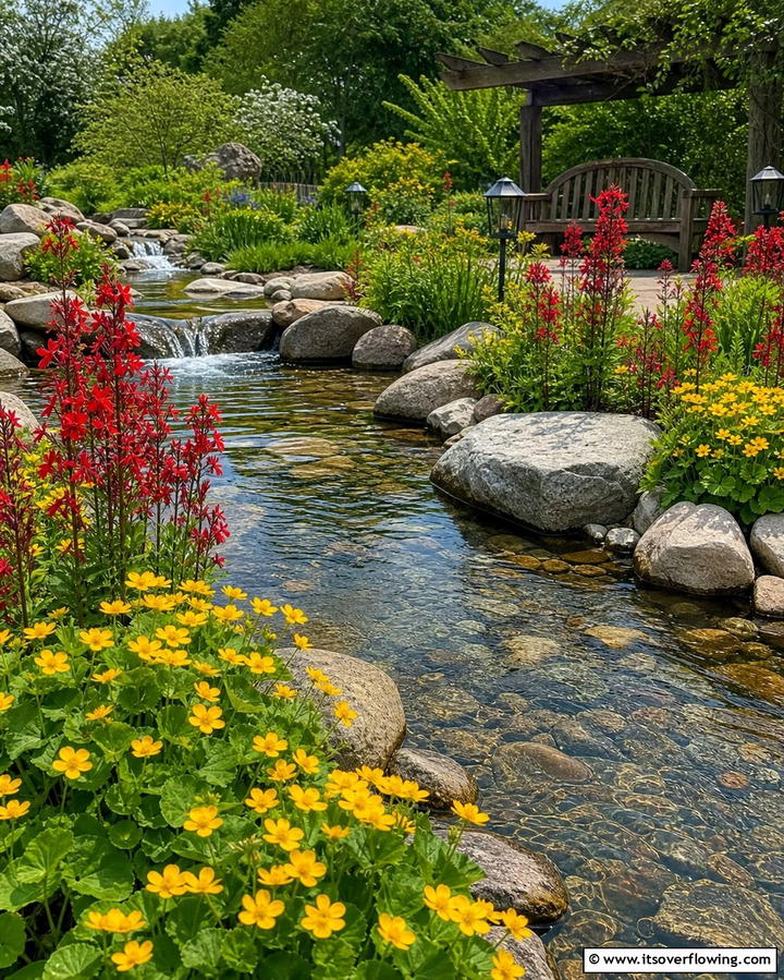Wildflower Water Features - 25 Wildflower Garden Ideas for a Natural Look