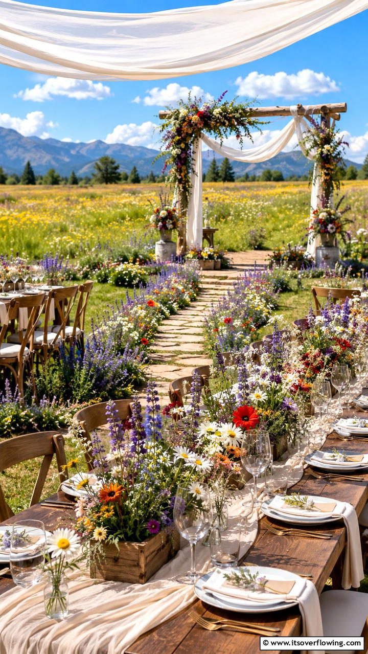 Wildflower Wonderland Wedding - 30 Garden Wedding Ideas- Enchanting Outdoor Celebration Themes