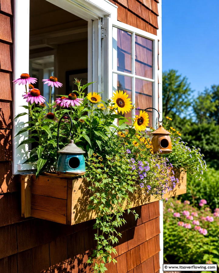 Wildlife Attracting Boxes - 25 Window Box Ideas to Brighten Your Home’s Exterior