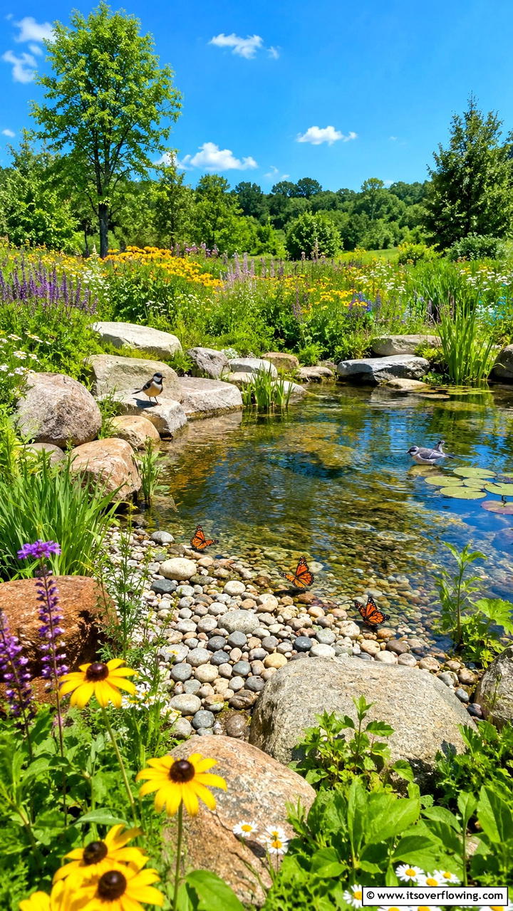 Wildlife Friendly Water Habitat - 21 Water Feature Ideas for Serene Garden Landscaping