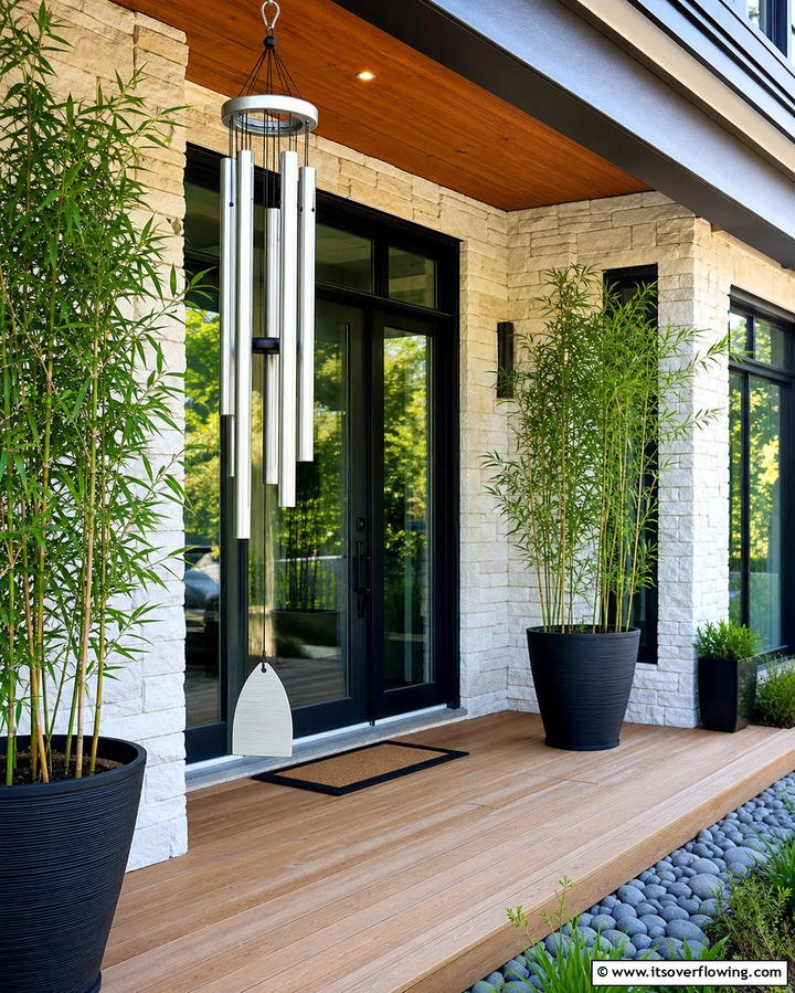 Wind Chimes - 25 Front Door Decor Ideas to Welcome Guests in Style
