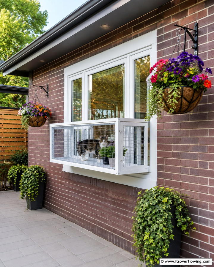 Window Box Catios - 25 Outdoor Catio Ideas for Your Feline Friends