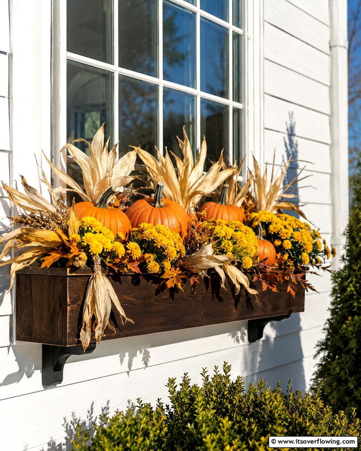 Window Boxes with Seasonal Decorations - 25 Window Box Ideas to Brighten Your Home’s Exterior
