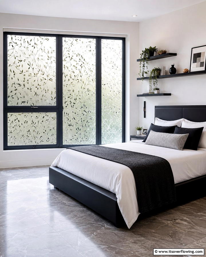 Window Film for Privacy and Style - 25 Bedroom Window Ideas to Enhance Your View