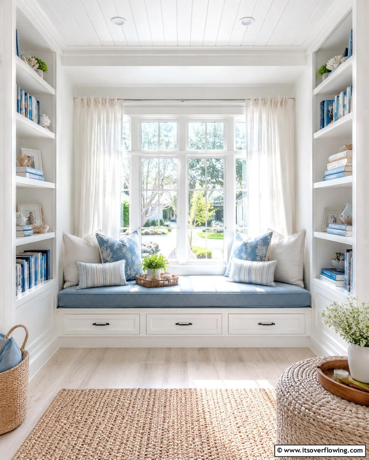 Window Nook - 30 Reading Room Ideas for a Quiet and Cozy Escape