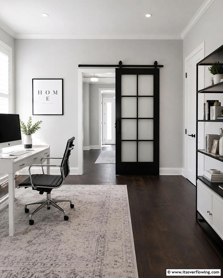 Window Pane Barn Door - 30 Stylish Barn Door Ideas for Modern Home Organization