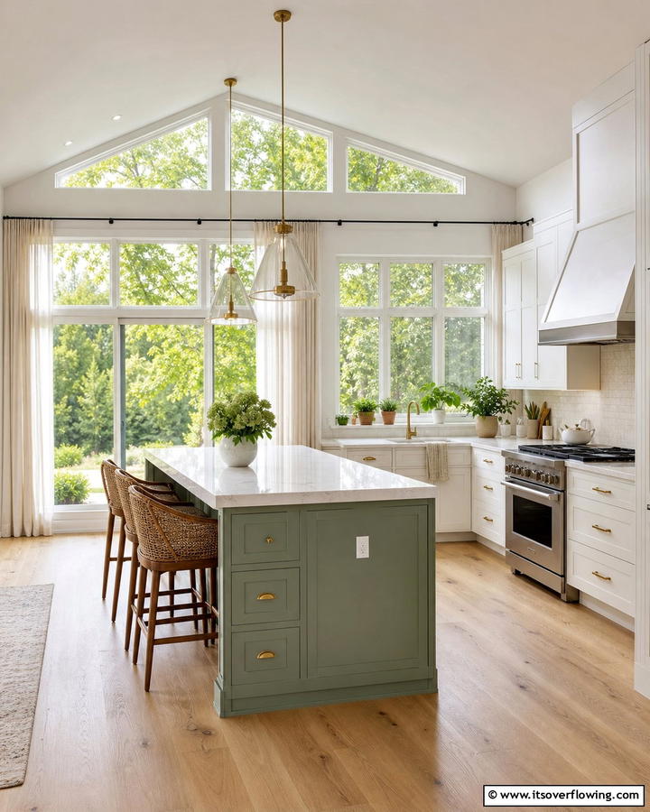 Window Placement - 20 Sloped Ceiling Kitchen Ideas for a Unique and Stylish Space