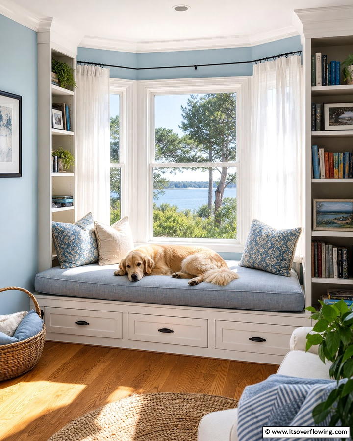 Window Seat Dog Bed - 25 Dog Room Ideas for a Pet-Friendly Home