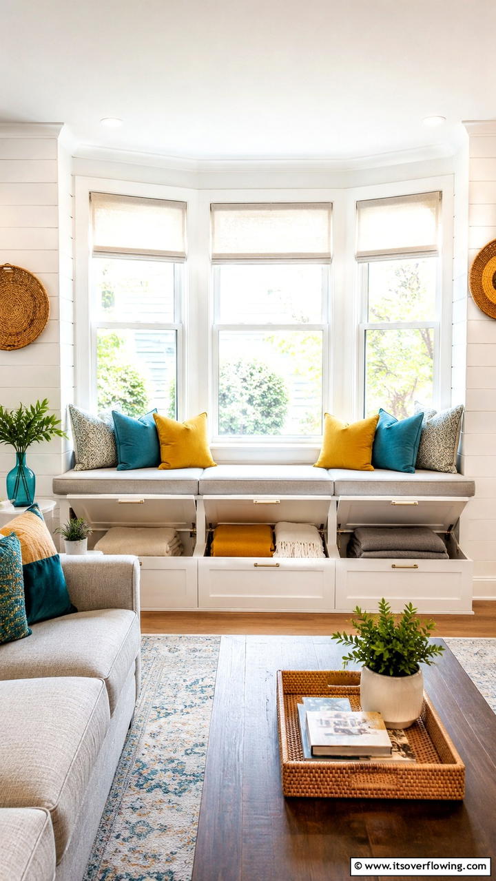 Window Seat with Storage - 30 Bay Window Ideas to Brighten and Expand Your Space