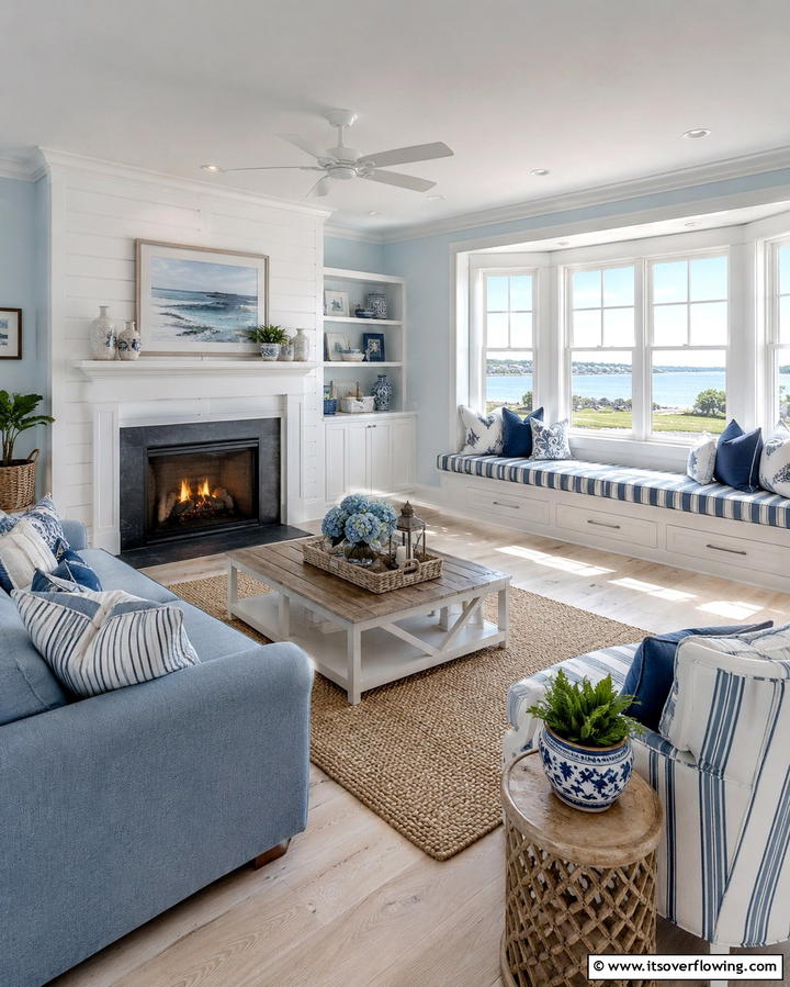 Window Seats with Fireplace Views - 25 Fireplace Seating Ideas to Cozy Up Your Living Room