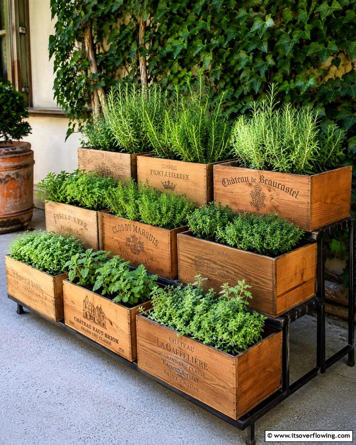 Wine Crate Garden Beds - 25 Inexpensive Raised Garden Bed Ideas for Your Yard