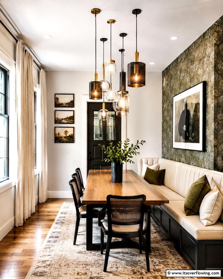 Wired Pendant Collections - 30 Small Dining Room Lighting Ideas for Cozy Ambiance
