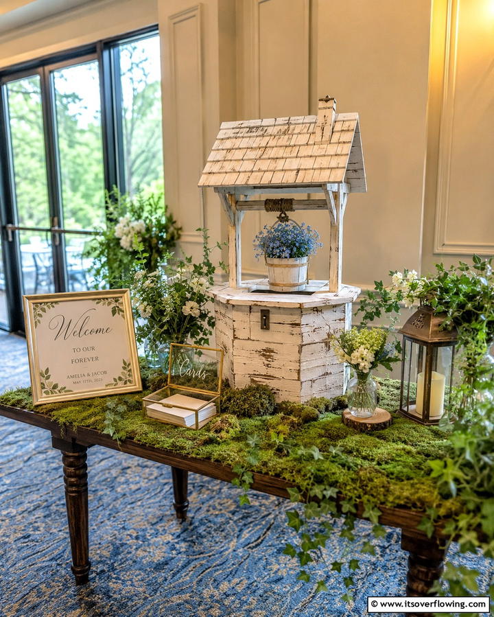 Wishing Well Card Box - 30 Creative Wedding Card Box Designs for Guests