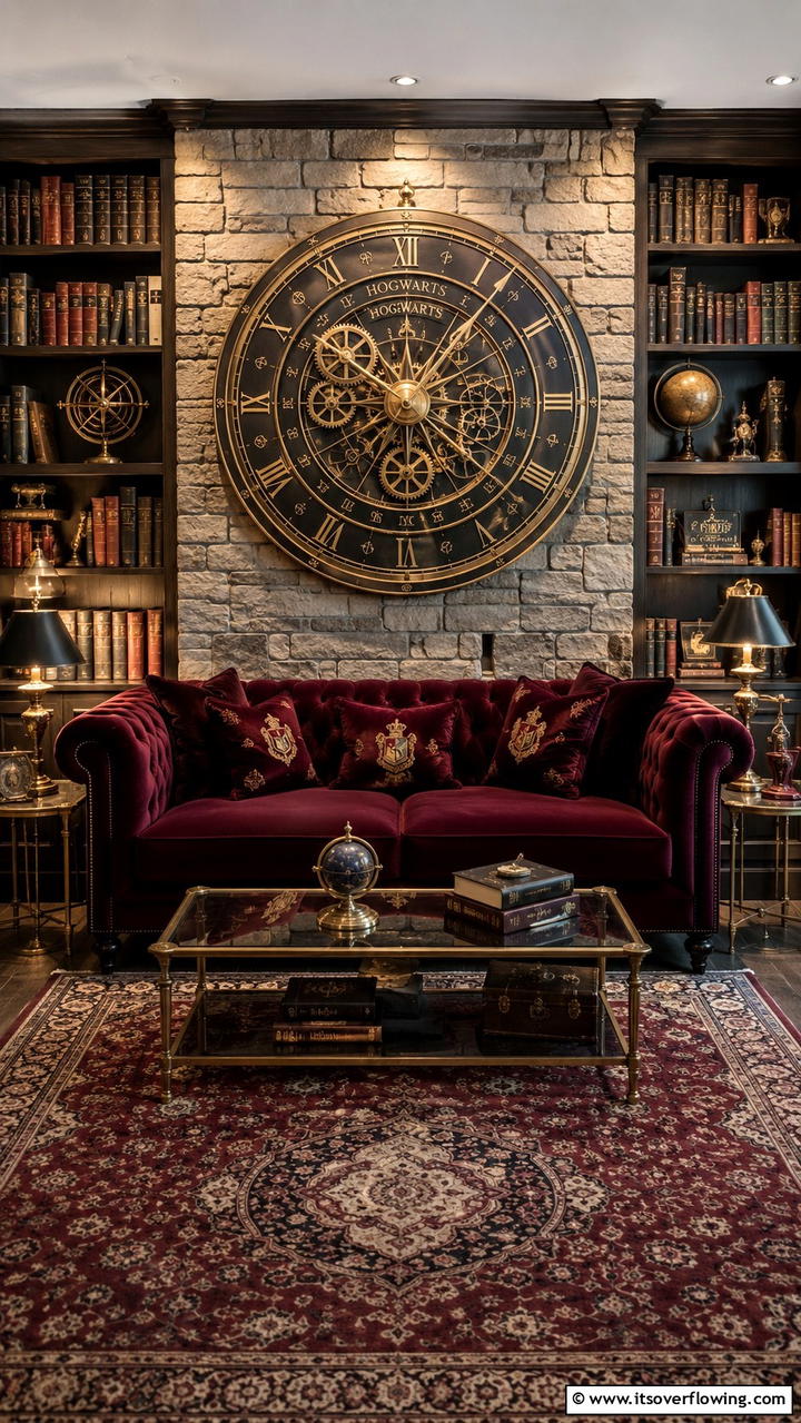 Wizarding World Clock - 30 Harry Potter Decor Ideas- Magical Themed Room Designs