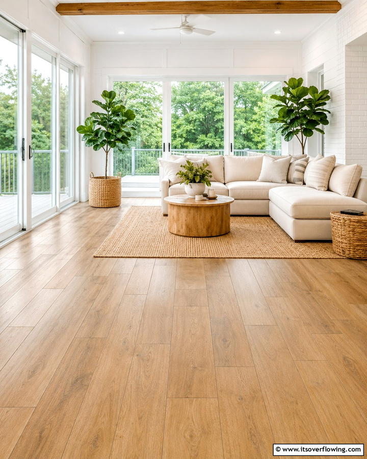 Wood Look Tiles - 20 Sunroom Tile Floor Ideas for Durable and Stylish Floors