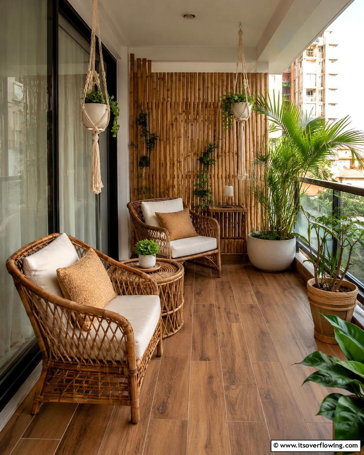 Wood Look Tiles - 25 Balcony Tiles Ideas for Stylish Outdoor Spaces