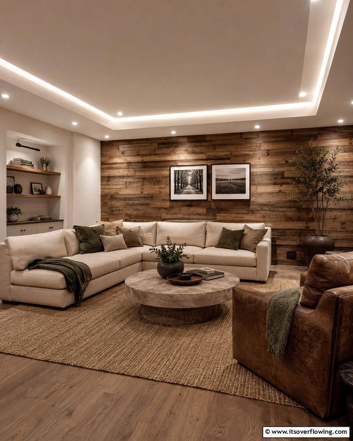 Wood Paneling Revival - 30 Basement Wall Design Ideas to Transform Your Space