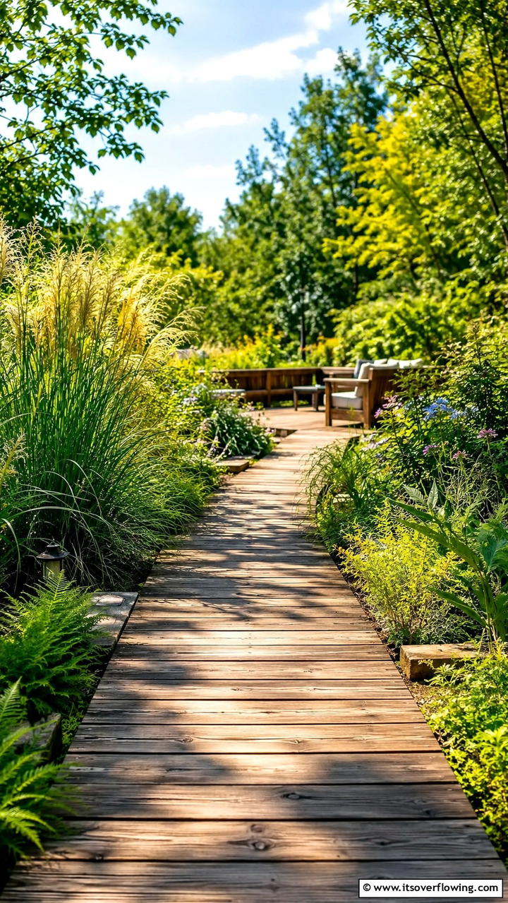 Wooden Boardwalk Escape - 21 Inviting Walkway Ideas to Enhance Your Outdoor Space