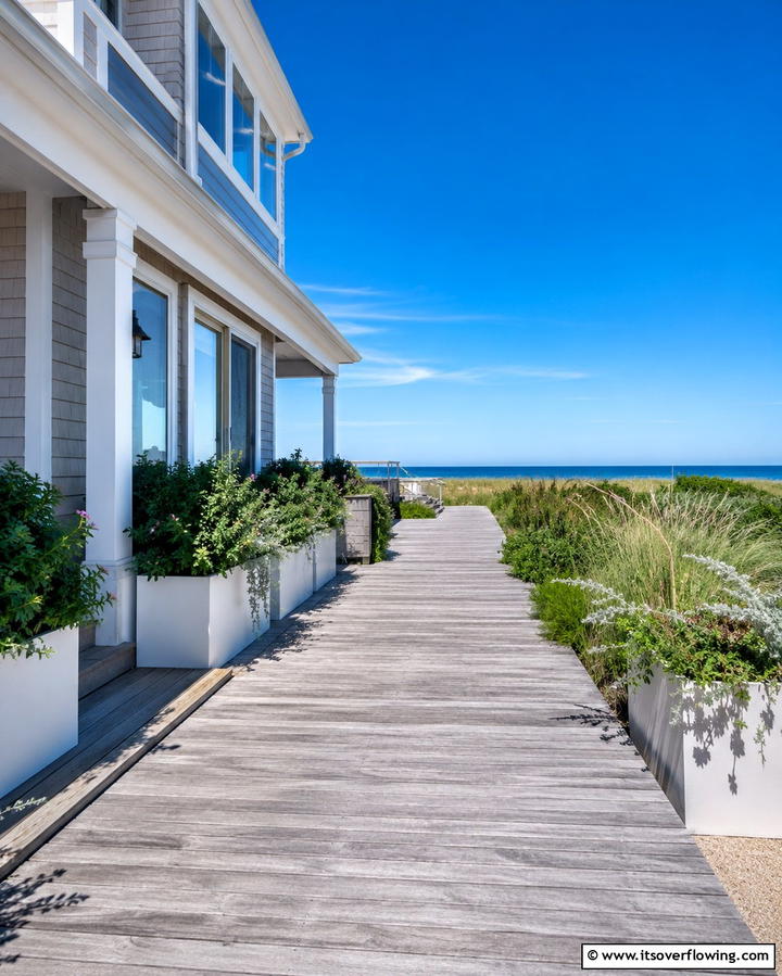 Wooden Boardwalk - 25 Front Walkway Ideas to Enhance Your Home’s Curb Appeal