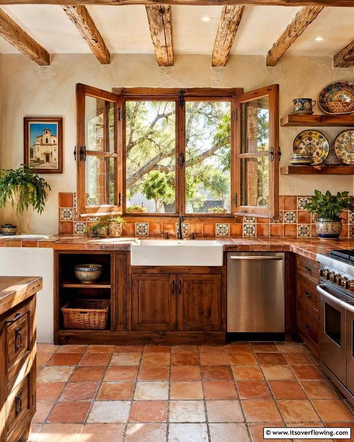 Wooden Casement Windows for Rustic Charm - 20 Spanish Style Windows to Enhance Your Home’s Charm