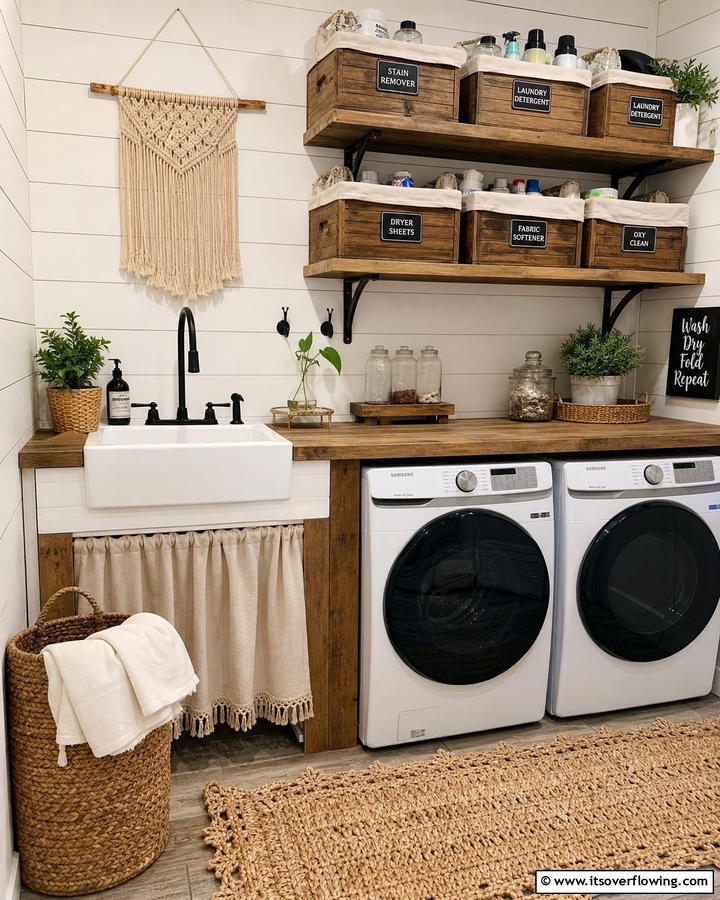 Wooden Crates - 20 Laundry Detergent Storage Ideas for an Organized Space
